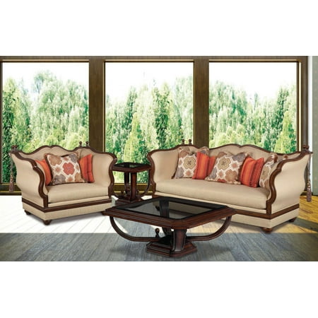 Benetti S Renata Luxury Beige Silk Chenille Dark Brown Sofa Benetti S Renata Luxury Beige Silk Chenille Dark Brown Sofa