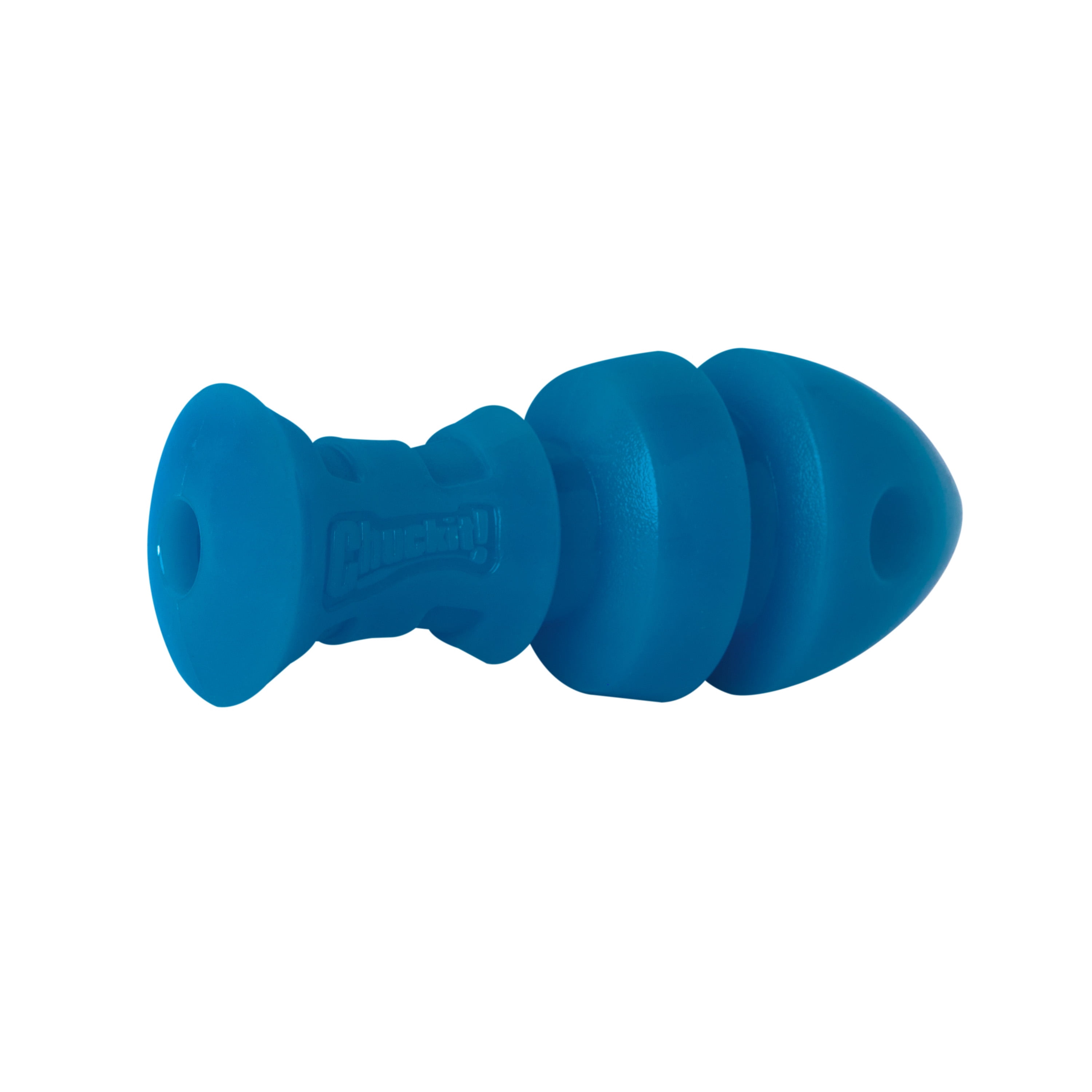 Chuckit! Bones Glow Treat Fish Puzzle Dog Toy, Large, Blue Glow – Salmon‑Scented Treat & Chew Toy for Dogs 60–100 lb, Pack of 1