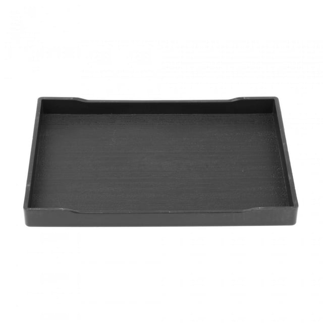 Cuenco de agua para reptiles, piscina de baño para reptiles, cuenco decorativo de superficie lisa para alimentación negro