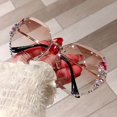 thumbnail image 2 of Gafas de sol sin montura con diamantes de imitación para hombre y mujer, lentes de corte Retro con gradiente, Estilo Vintage, UV400, 2023 Fivean unisex, 2 of 2