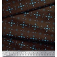 thumbnail image 3 of Soimoi Brown polyester Crepe Fabric Lattice Geometric Print Fabric by Yard 42 Inch Wide, 3 of 3