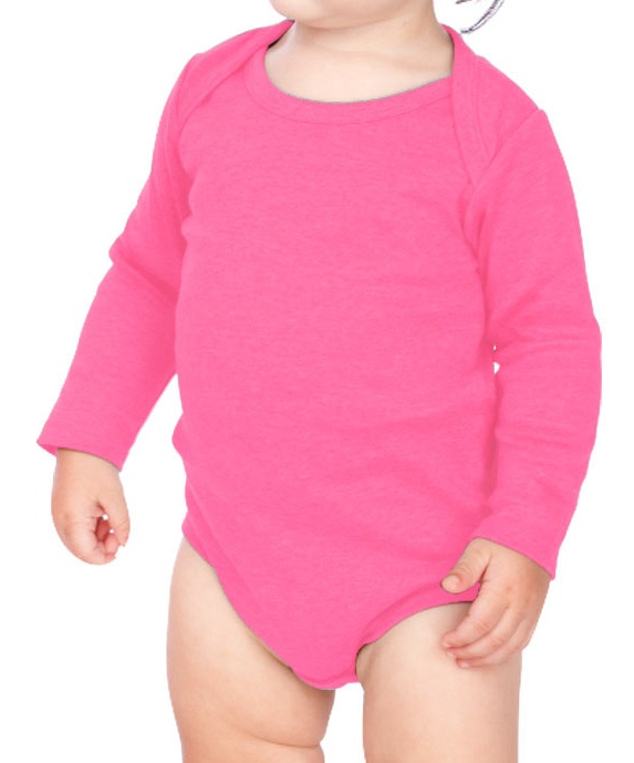 hot pink long sleeve bodysuit