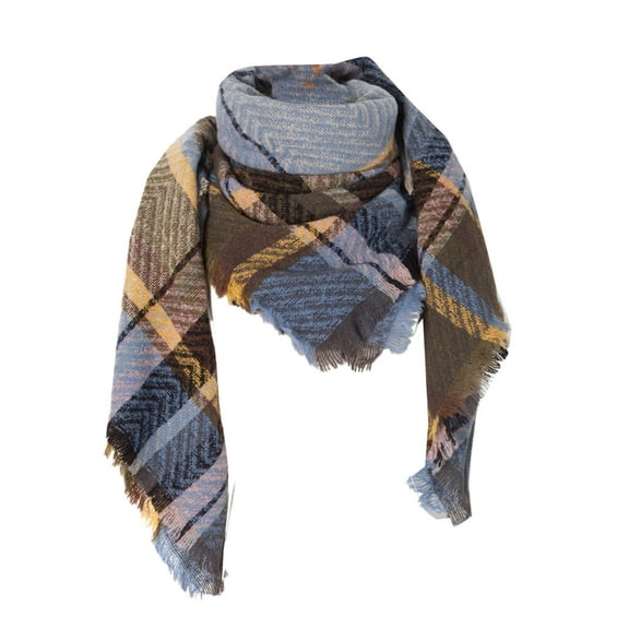 Shawl Wraps For Women Women Fall Winter Classic Tassel Plaid Warm Soft Chunky Large Blanket Wrap Shawl Scarves Scarf