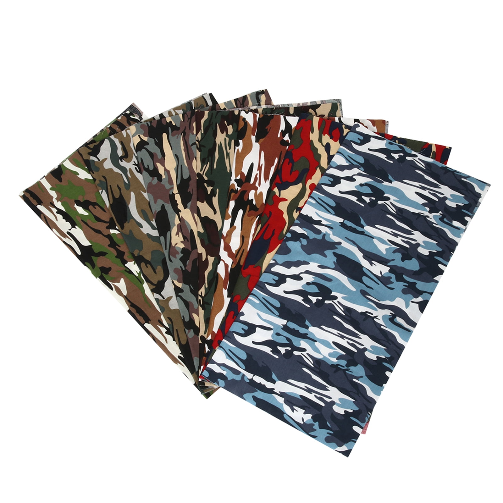 Bshapplus 7 Piece 18.8" x 18.8" Camouflage Cotton Fabric,Camo Precut