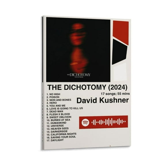 Album David Kushner The Dichotomy Poster Canvas Wall Art Posters For Room Aesthetic And Decor Poster For Bedroom Living Room Bathroom Kitchen Office Decor