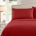 thumbnail image 3 of Sweet Home Collection Soft Microfiber 5-piece Split King Bed Sheet Set Red, 3 of 5
