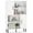 White, variant on Costway 47" Storage Cabinet with 2 Doors & 4 Open Shelves, 5 Metal Support Legs for Kitchen Rustic Brown