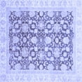 thumbnail image 1 of Ahgly Company Machine Washable Indoor Square Oriental Blue Traditional Area Rugs, 3' Square, 1 of 4