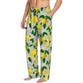 thumbnail image 2 of Xecao Lemon Seamless Pattern Oil Painting Effect Men's Straight Lounge Pajama Pants: The Ultimate in Comfortable Sleepwear, 2 of 9