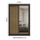 thumbnail image 3 of Ropero Closet Madesa Milano 2 Puertas 1 Espejo NM, 3 of 10