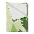 thumbnail image 2 of Lion Soft Flannel Fleece Throw Blanket, Green Animal Silhouette with Wild Jungle Trees Savannah Flora and Fauna, Cozy Plush for Indoor and Outdoor Use, 50" x 70", Green Pale Green, by Ambesonne, 2 of 5