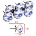 thumbnail image 4 of 6Pcs Household Blue and White Flower Pattern Hand Painted Ceramic Door Knobs Drawer Pull Handles, 4 of 6
