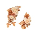 thumbnail image 3 of 2 piezas de arco de flores para boda, decoración estilo bohemio, guirnalda rústica de flores artificiales, arreglo floral para fondo de pared, boda Champán naranja, 3 of 8