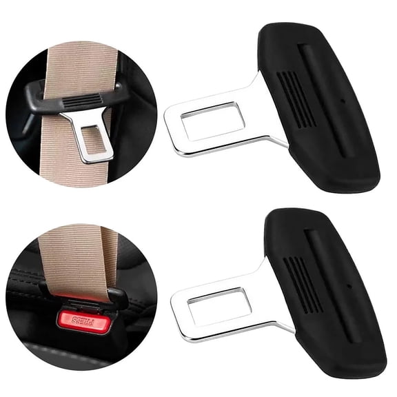 2PCS Car Seat Belt Clip, ABS & Iron Safety Buckle Adjuster, Universal Anti-Slip Locking Seatbelt Guard, Easy Install