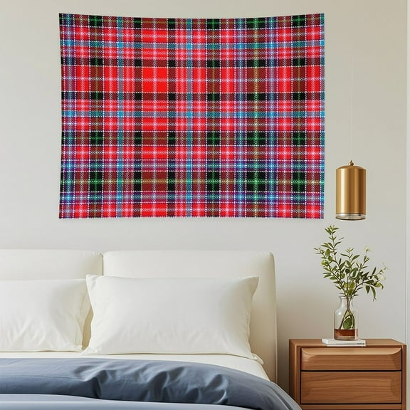 Aberdeen District Tartan Wall Tapestry 30"x40" Lightweight, Wrinkle-Resistant Hanging Blanket for Bedroom Living Room Decor