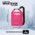 thumbnail image 3 of VOS Waterproof Premium Dry Bag - 5L | All-purpose Bag Lightweight Dry Storage Bag Backpack for Travel, Swimming, Boating, Kayaking, Camping, Beach (Pink), 3 of 9