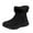 Black, variant on Women Winter Snow Boots Soft Comfortable Mid Calf Wide Width Warm Side Zipper Booties with Shearling Cuff Insulated Non Slip Outdoor Shoes Black Size 6