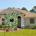 thumbnail image 2 of Black Cat In Green Leaves Welcome Garden Flag For Home Outdoor Garden Yard Decor 12x18 Inch, 2 of 5