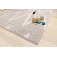 thumbnail image 4 of Pasargad Home Simplicity 8' x 10' Hand-Woven Cotton Grey/Ivory Rug - All Ages, Indoors, 4 of 5
