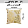thumbnail image 6 of Unique Bargains Pack of 2 Soft Palm Leaf Pattern Cushion Case Yellow 18" x 18", 6 of 6