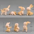 thumbnail image 5 of Paquete de 7 Mini figuras de conejitos de Pascua CHAO Decoración de Pascua paisaje pequeño, 5 of 5