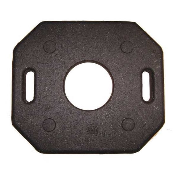 Trim Line Base, Rubber, 2 in Height, 30 in Length, 30 lb, Black