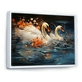 thumbnail image 2 of Designart "Journey Of The Swans I" Animals Swans Floater Framed Canvas Prints, 2 of 5