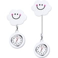 thumbnail image 1 of Reloj con broche, reloj de bolsillo para enfermera de 2 piezas, reloj de enfermera, broche de silicona con pasador para enfermeras y otros profesionales de la salud ER, 1 of 5