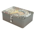 thumbnail image 1 of Caja De Almacenamiento De Lata De Metal, Caja Organizadora Compacta Con Cerradura, Ahorro De Espacio Con 2 Llaves Para Cosméticos, 1 of 7