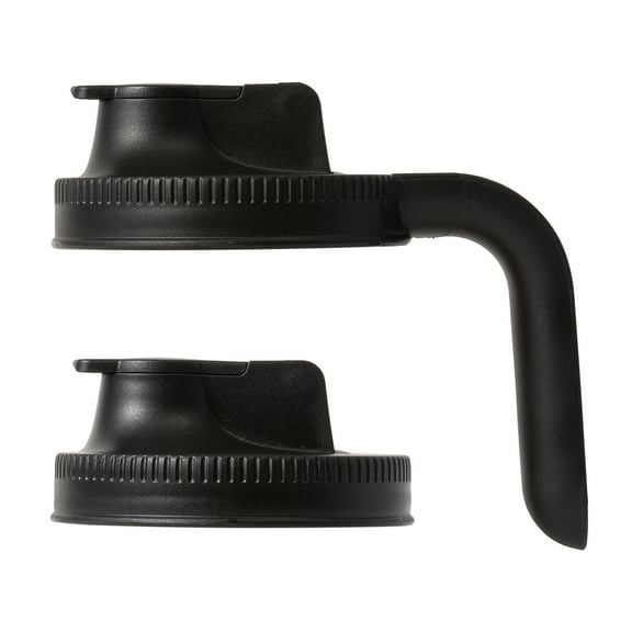 Jarware Black Spout Lid, Variety Set of 2, Wide Mouth