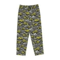 thumbnail image 4 of Xecao Modern Yellow Excavator Women's Straight Lounge Pajama Pants: The Epitome of Relaxed Sleepwear, 4 of 9