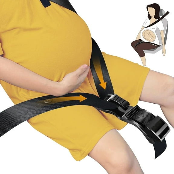 IdleHippo Pregnancy Bump Strap Seat Belt Extender with Safe and Comfortable Driving for Expectant Mothers
