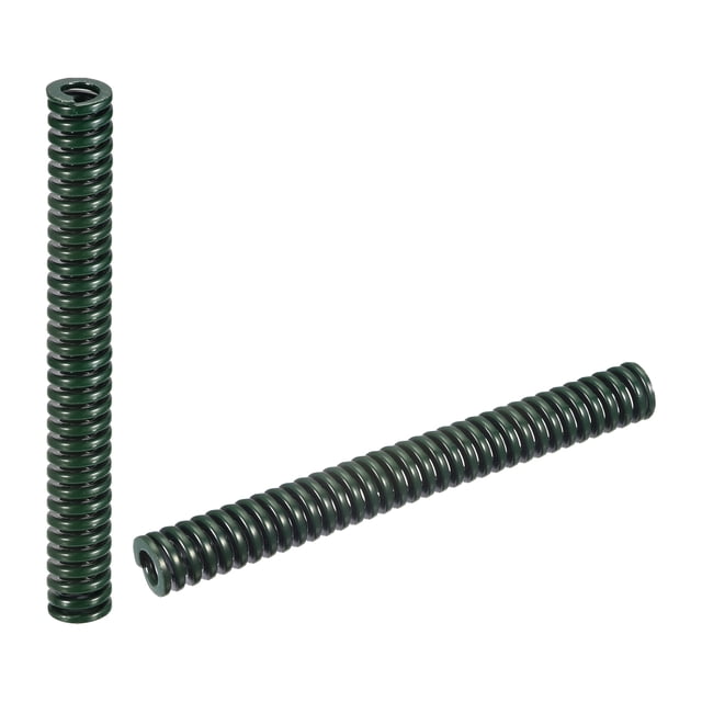 Resorte de troquel de compresión Unique Bargains 2uds 10mm OD 90mm Largo Verde