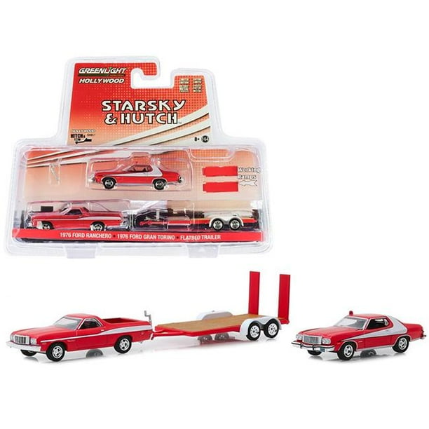 Greenlight 31080a 1976 Ford Ranchero With 1976 Ford Gran Torino Flatbed Trailer Starsky Hutch 1975 1979 Tv Series Hollywood Hitch Tow Series 7 16 4 Diecast Model Cars Walmart Com Walmart Com