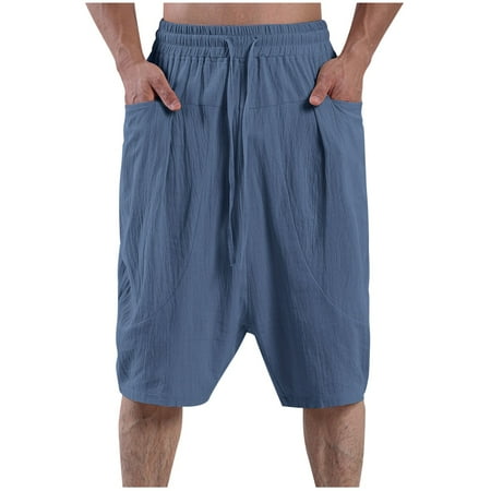 Athletic Shorts for Men with Pockets Activewear Shorts for Men Men Apparel Mens Sweats Shorts Slim Shorts for Men Clearance Mens Shorts Blue XXL