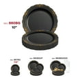thumbnail image 4 of Smarty 10" Black Gold Vintage Round Disposable Plastic Dinner Plates 120ct, 4 of 7