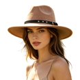 thumbnail image 4 of LIUYUNNN Cowboy Hats for Boys Timeless Fedora Hat For And – Wide Brim Jazz Style With Ethnic Design Flat Unisex Fashion Headwear, One Size, 4 of 4