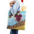 thumbnail image 4 of Sr. Birchum Bolso de tela con estampado de lienzo para mujer, bolsa de compras reutilizable y estética, con cremallera interior, regalo para mujer,40*40cm., 4 of 6