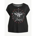 thumbnail image 4 of Terra & Sky Women's Plus Size Dolly Parton Guitar Wing Star Graphic Tee with Short Sleeves, Sizes 0X-4X, 4 of 4