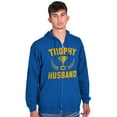 thumbnail image 5 of Trophy Husband Best Partner Hubby Zip Hoodie Sweatshirt Men Brisco Brands S, 5 of 6