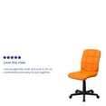 thumbnail image 4 of Flash Furniture Clayton Mid-Back Orange Quilted Vinyl Swivel Task Office Chair, 4 of 12