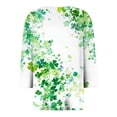 thumbnail image 4 of UngA St Patricks Day Shirt for Women Green Shamrock Irish Shirts 3/4 Length Sleeve Print Tops Funny Graphic Tshirts,Size M, 4 of 9