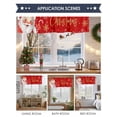 thumbnail image 6 of Merry Christmas Valances for Windows, 42 x 18in, Red Santa Claus Poinsettia Winter Snowflake Rod Pocket Kitchen Valance Curtain Light Filtering Window Treatments for Living Room Bedroom, 1 Panel, 6 of 7