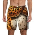 thumbnail image 2 of Picia Cartoon Cheetah With Attitude pattern Mens Swim Trunks with Compression Liner Stretch Beach Shorts Quick Dry with Zipper Pockets No-Chafing Board Shorts-Small, 2 of 9