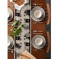 thumbnail image 2 of Halloween Table Runner 90 Inches, Horror Pumpkins Halloween Witch Bat Castle Bed Runner Dresser Scarves Tabletop for Indoor Outdoor Parties/Ceremony/Banquet, 13" x 90", 2 of 8