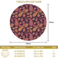 thumbnail image 2 of Paisley and Floral Black Pattern Round Tablecloth 70"x70", Wrinkle Resistant Wipeable Table Cover for Kitchen Dining Room Picnic Patio and Party, 2 of 5