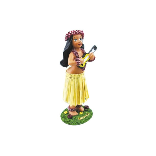Muñeca Dashboard KC Hawaii Girl con ukelele mini, 10 cm