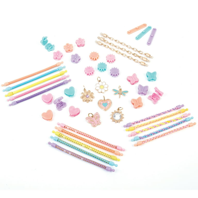 Make It Real Kit Braccialetti Della Felicità 50 Pezzi: Crea 5 Gioielli Con Fili Colorati, Perline E Ciondoli, Vassoio Incluso, Regalo Creativo Per Bambine 8+ - 2