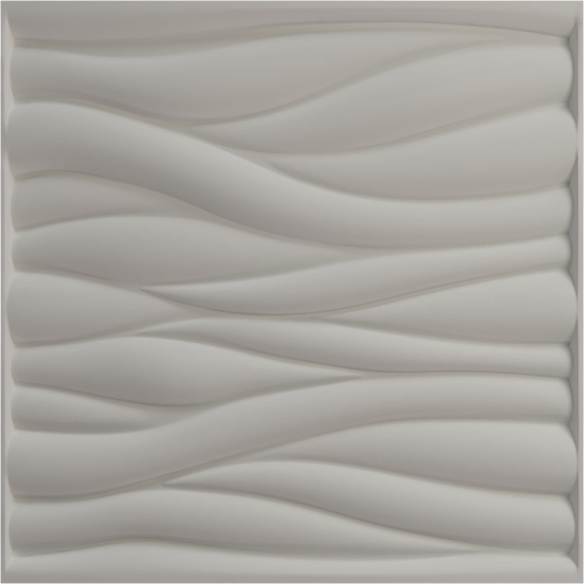Ekena Millwork 19 5/8"W x 19 5/8"H Ripple EnduraWall Decorative 3D Wall Panel, Universal Aged Metallic Weathered Steel (Covers 2.67 Sq. Ft.)
