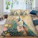 thumbnail image 1 of Pavo real Juego de cama Floral Pavos reales Funda Nórdica King Beatuiful Animales, 1 of 6
